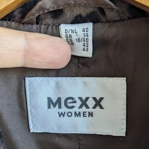 Mexx wool blazer mob wife leopard print sz M - Picture 6 of 6